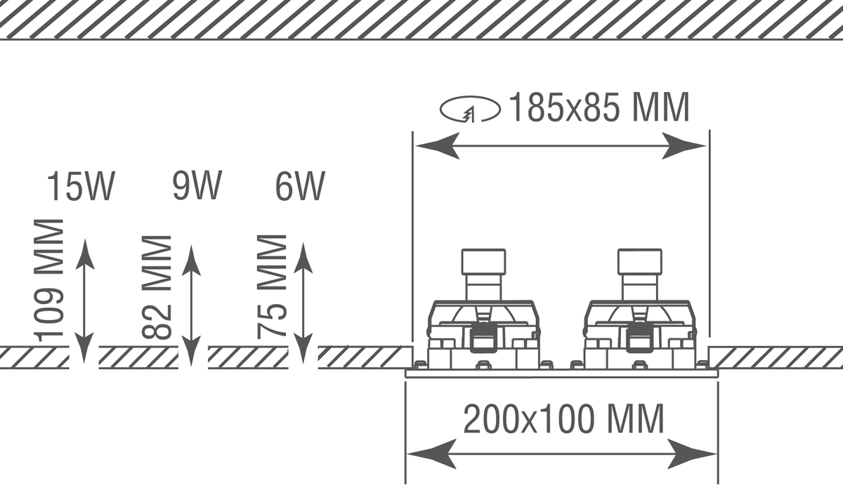 Поворотныйстраиваемый светильник под сменную лампу Donolux DL18614/02WW-SQ White/Black