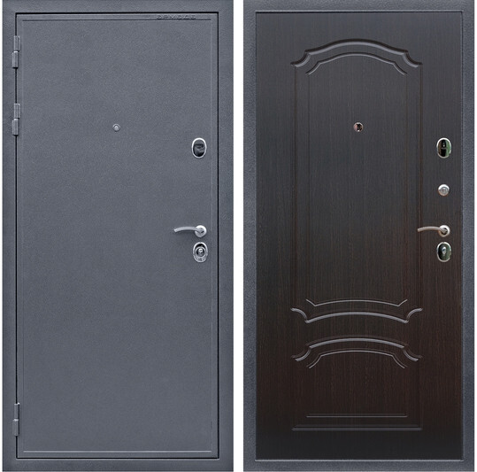 Дверь входная Graf Лондон 2 Антик серебро / МДФ 6 мм ФЛ-140 Венге