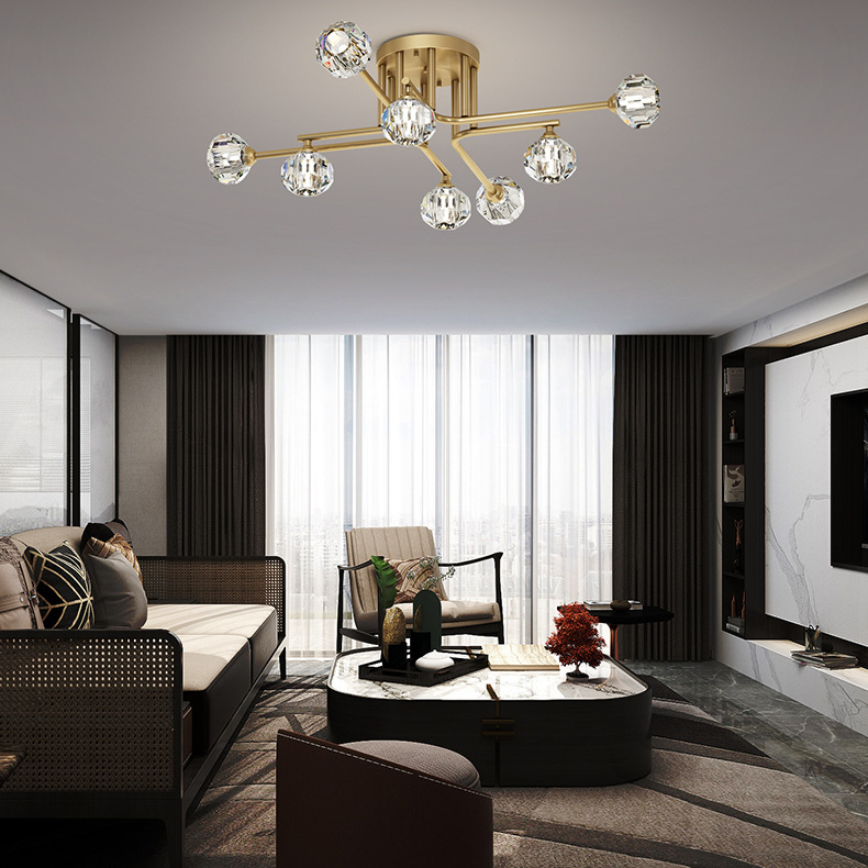Потолочная люстра RH CH L8 Brass by ImperiumLoft