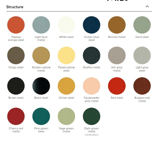 Стул Midj Qua-ndo P M TS Ocher Yellow S2190PT