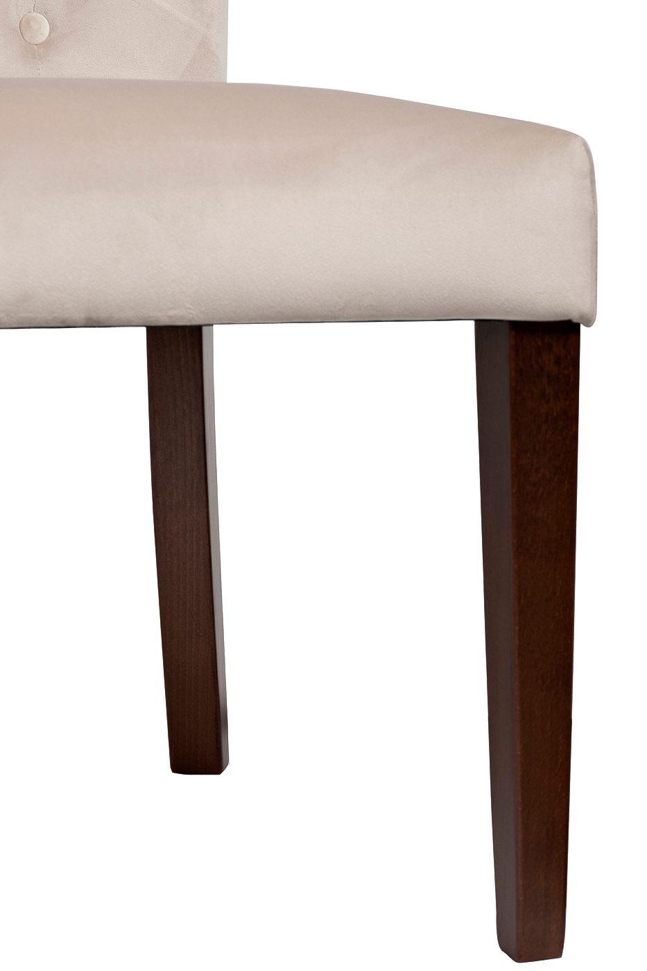 Стул велюровый бежевый (коричневые ножки) Garda Decor 597-2K-КРЕМОВЫЙ-Riv21