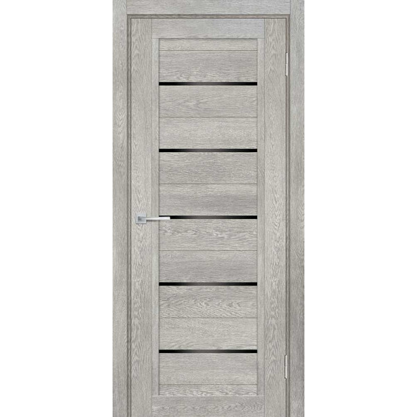 Межкомнатная дверь Graf ТЕХНО-809 черный лакобель Чиаро гриджио (2000 х 700)