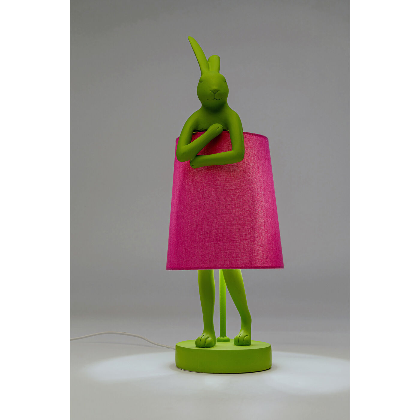 Светильник настольный Animal Rabbit Green/Pink 50cm KARE 56660