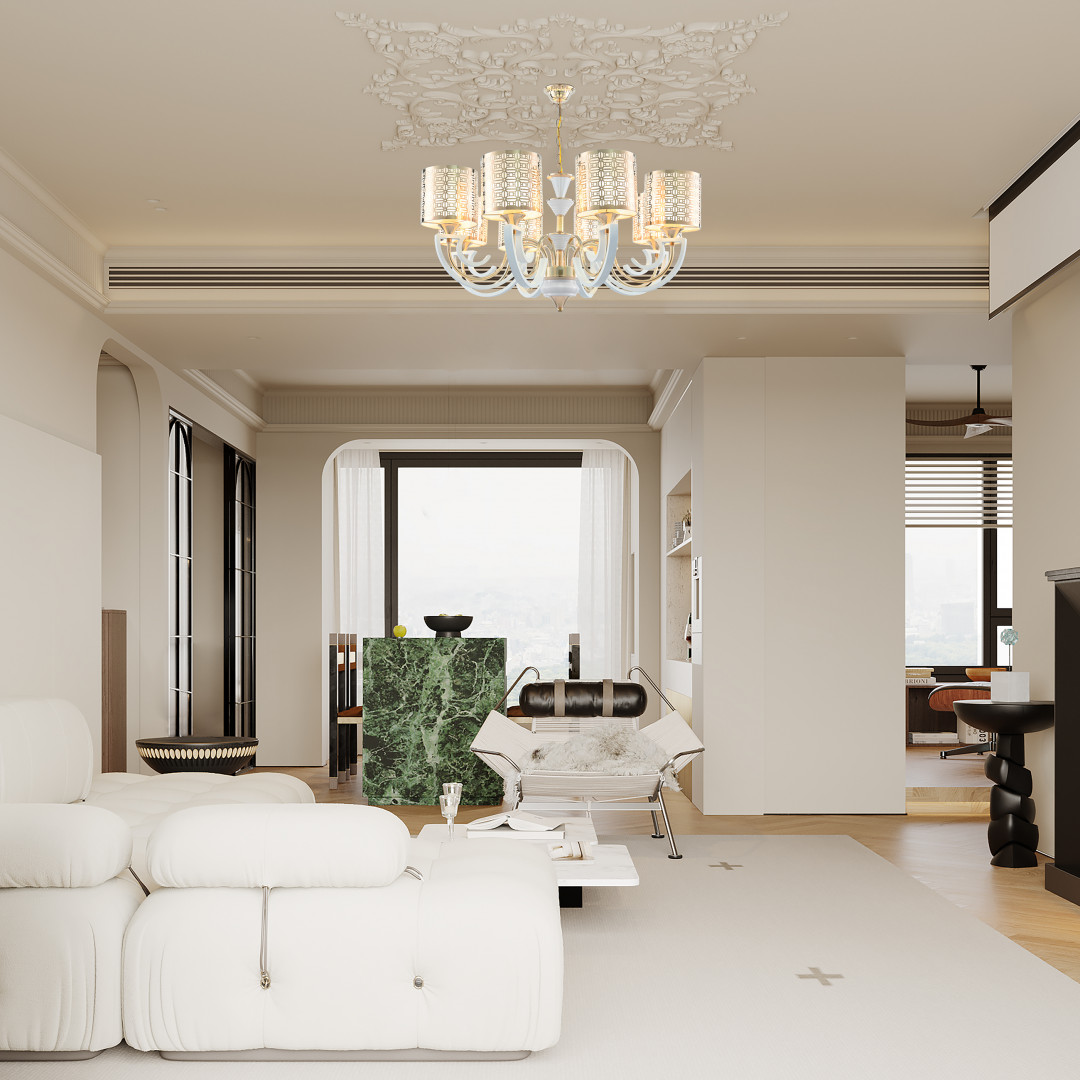 Люстра подвесная с плафонами 308857/8 Wh/Gd Arte Milano