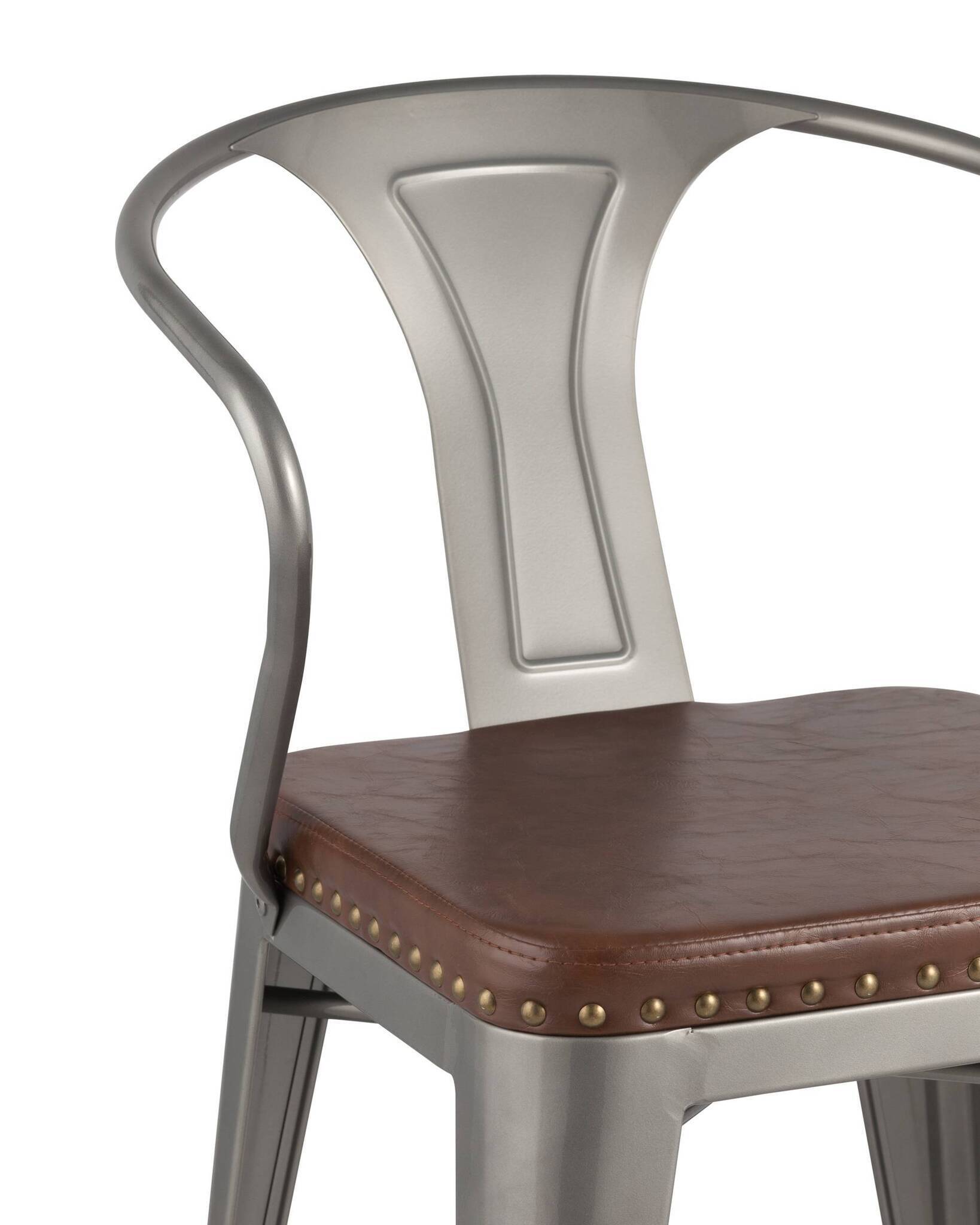 Стул TOLIX ARMS SOFT с подлокотниками серебристый Stool Group