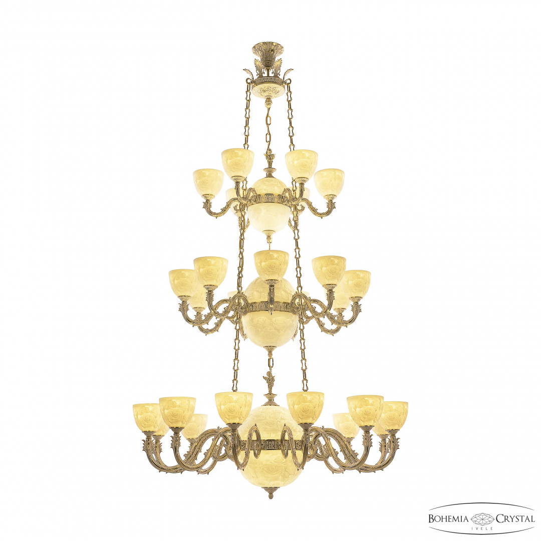 Подвесной светильник бронзовый 71001P/12+9+6/360/3d GW P1 U Rose Y8 FA10S