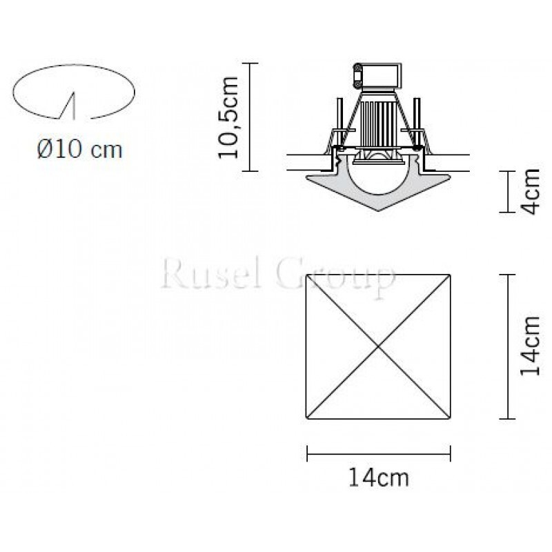 Встраиваемый светильник Fabbian Cheope D27 F37 01