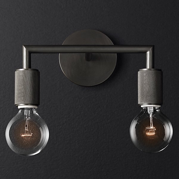 Бра Rh Utilitaire Double Sconce Black By Imperiumloft