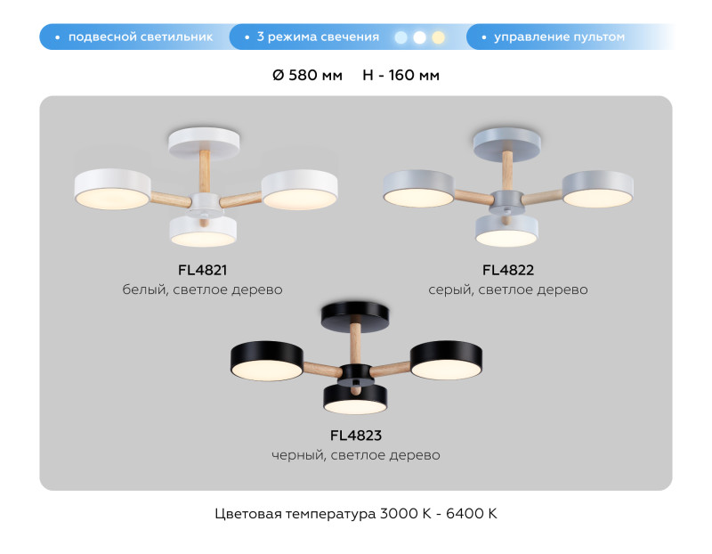 Люстра на штанге Ambrella Light FL4823