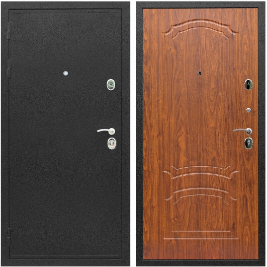 Дверь входная Graf Престиж Черный шелк / МДФ 16 мм ФЛ-140 Мореная береза