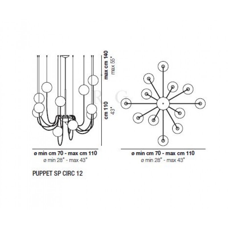 Люстра Vistosi PUPPET SP CIRC 12