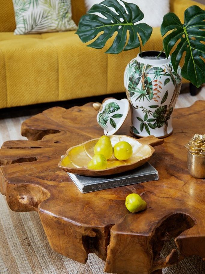 Блюдо из тикового дерева Glasar 70648