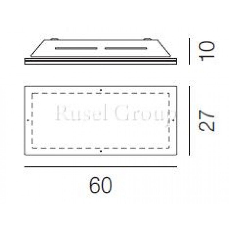 Настенно-потолочный светильник Vistosi QUADRA PP 60