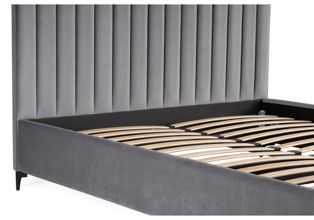 Кровать Woodville Амелия 160х200 темно-серая 539672