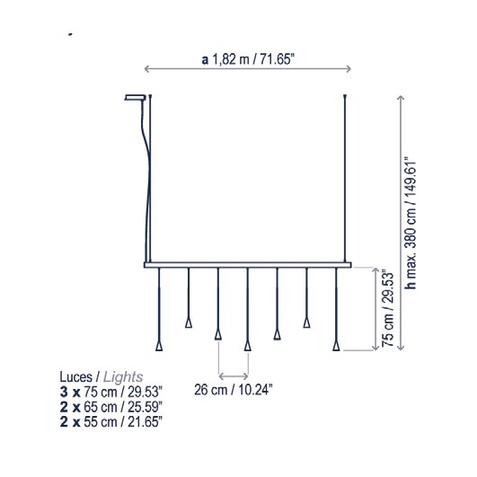 Подвесной светильник Bover S/7L/20