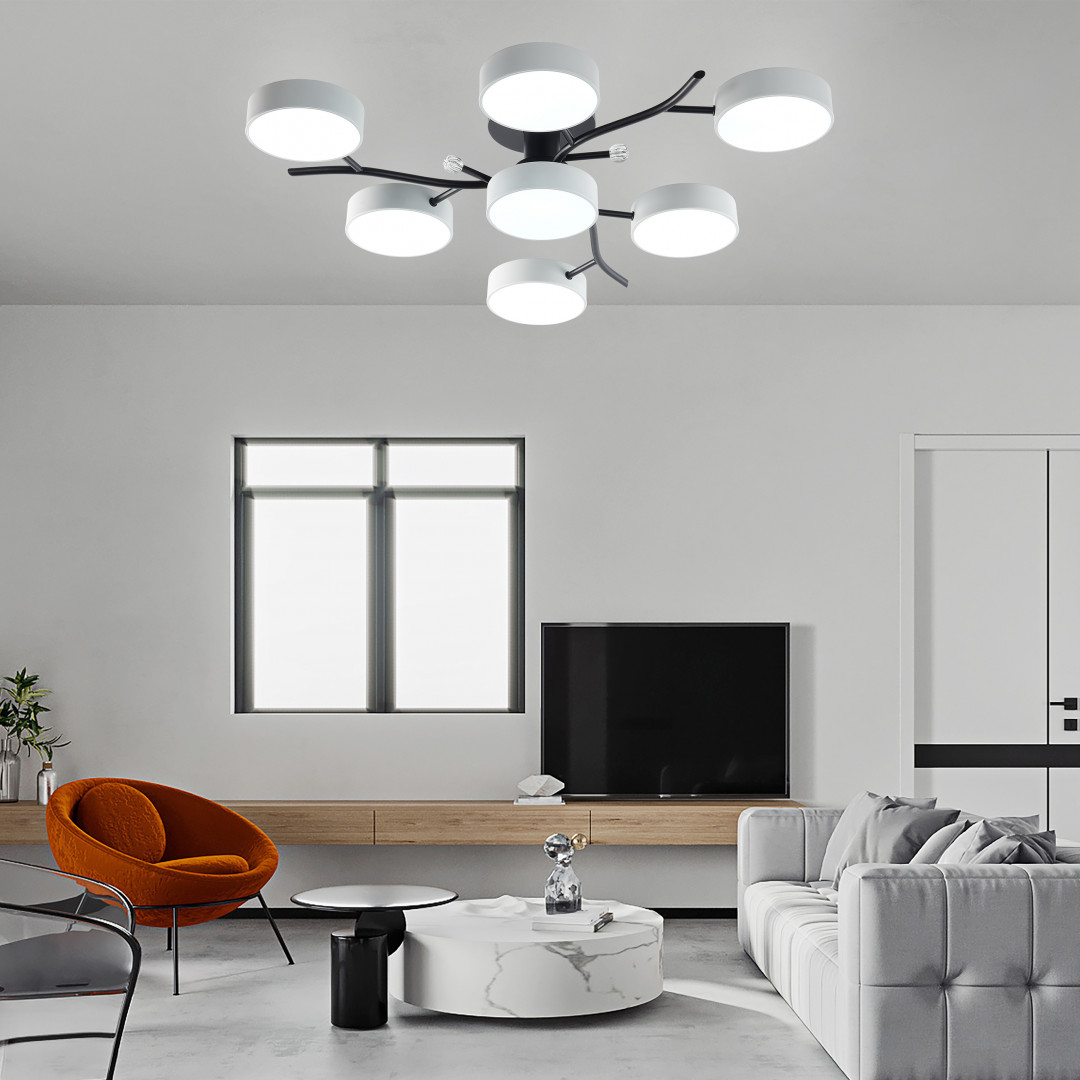 Светильник светодиодный 256606/6+1 Bk/Wh Arte Milano