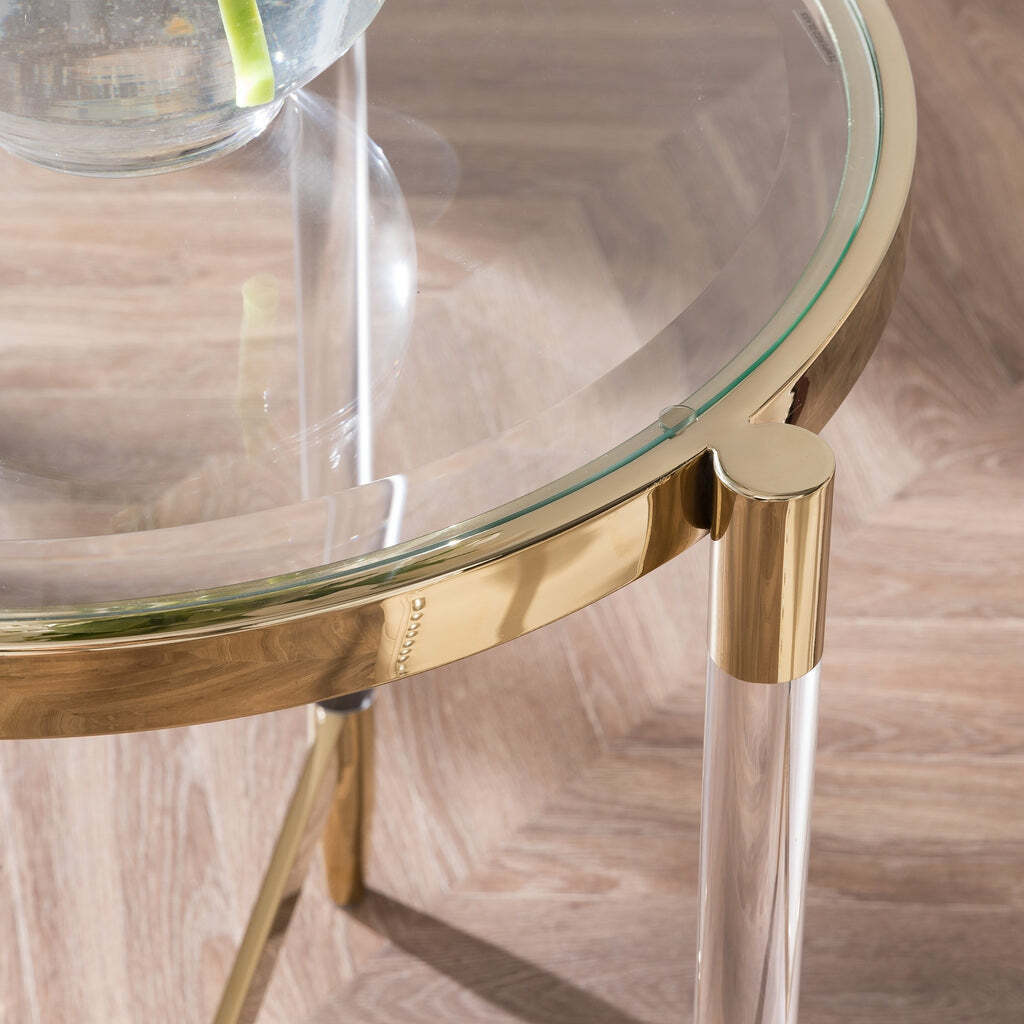 Круглый журнальный столик Стерлинг Louvre Home LHT100G