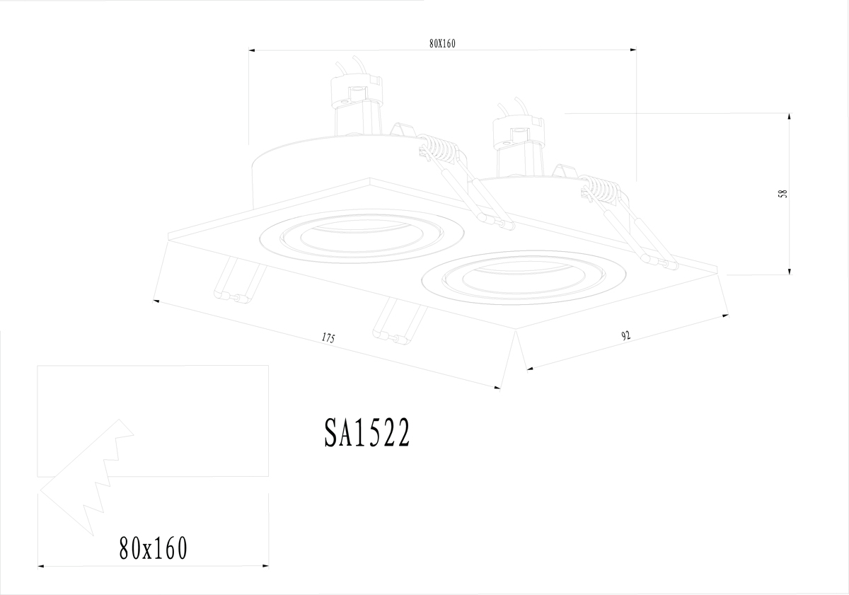 Встраиваемый светильник Donolux SA1522-BLACK