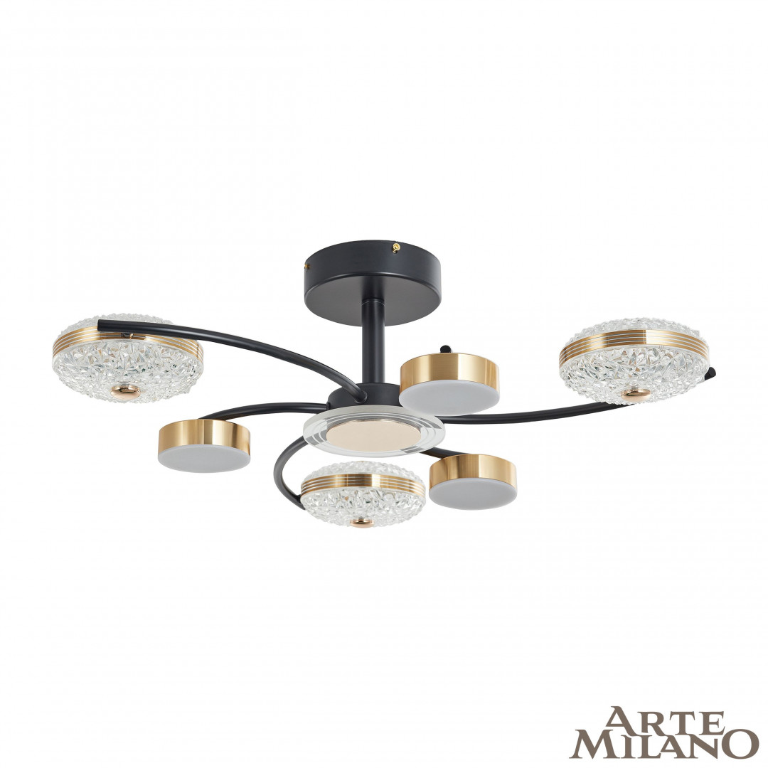 Люстра светодиодная 279169/3+3 BK/GD Arte Milano