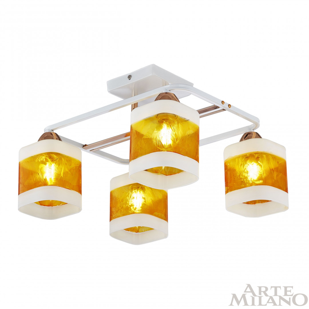 Люстра с плафонами 322008/4 WH+FG Arte Milano