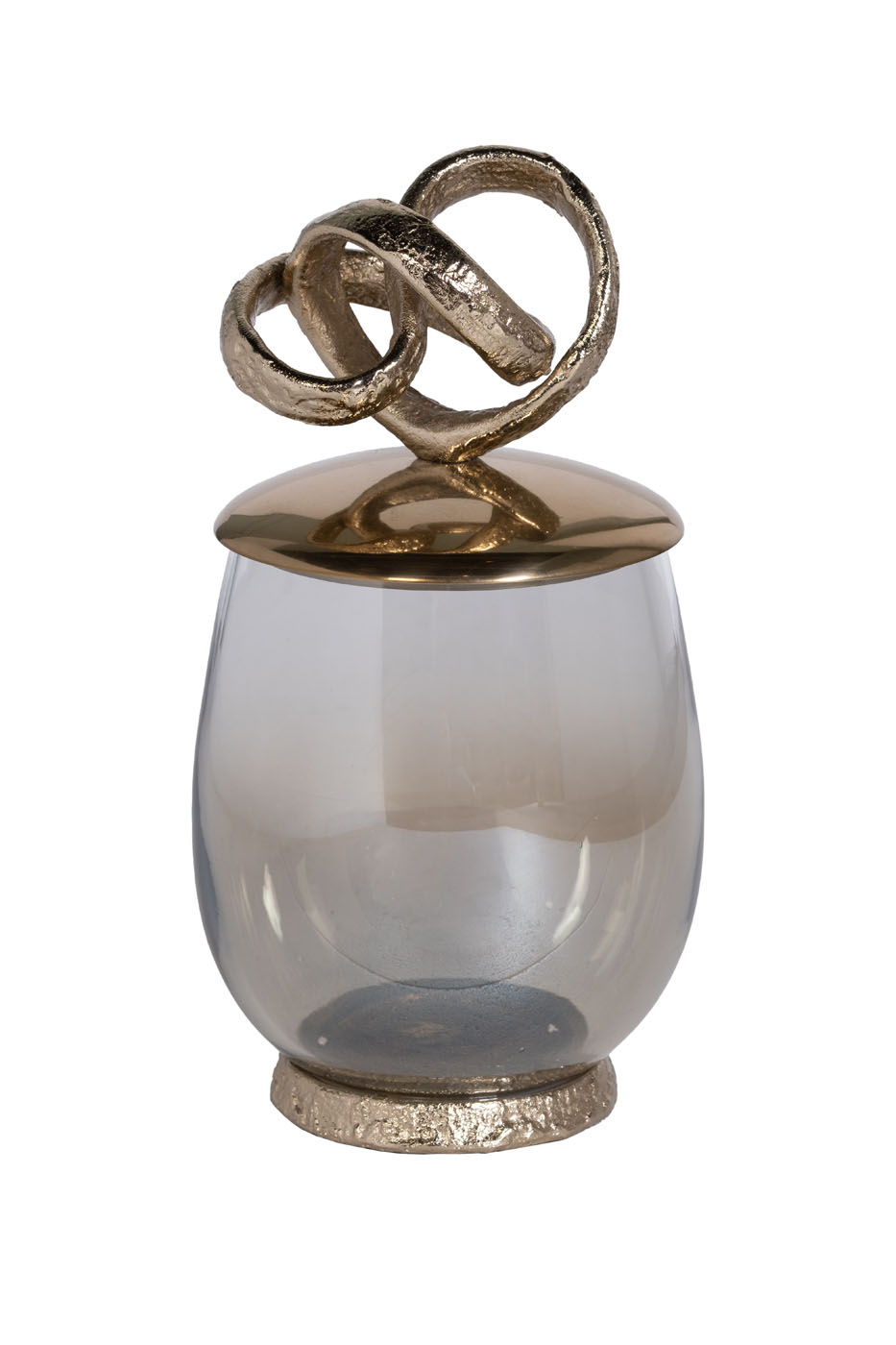 Ваза декоративная с крышкой Лиана металл/стекло Garda Decor 69-921152