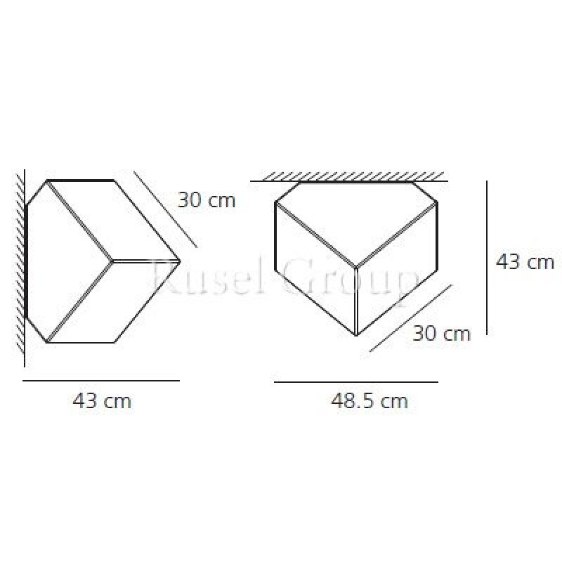 Настенно-потолочный светильник Artemide EDGE PARETE/SOFFITTO 30