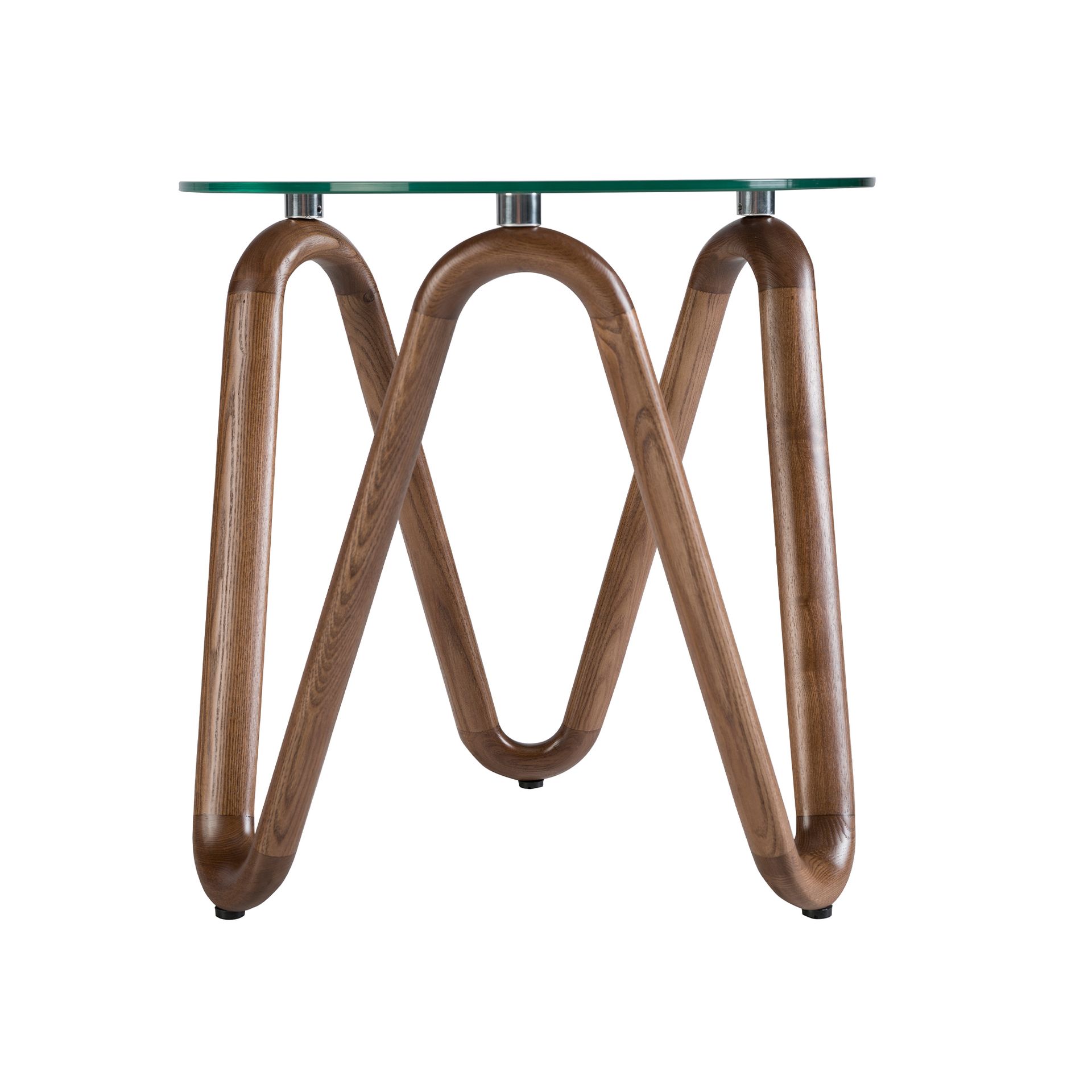 Приставной столик 2125/LT20048 из стекла и ореха Angel Cerda