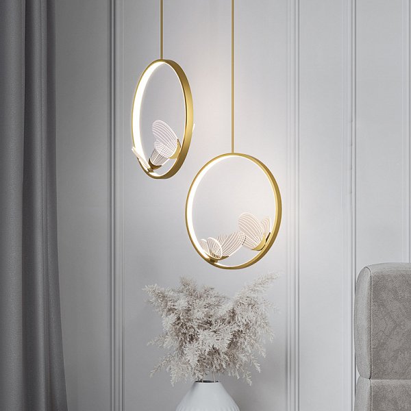 Подвесной светильник BABETTA RING 1 L320 brass 4000К by ImperiumLoft