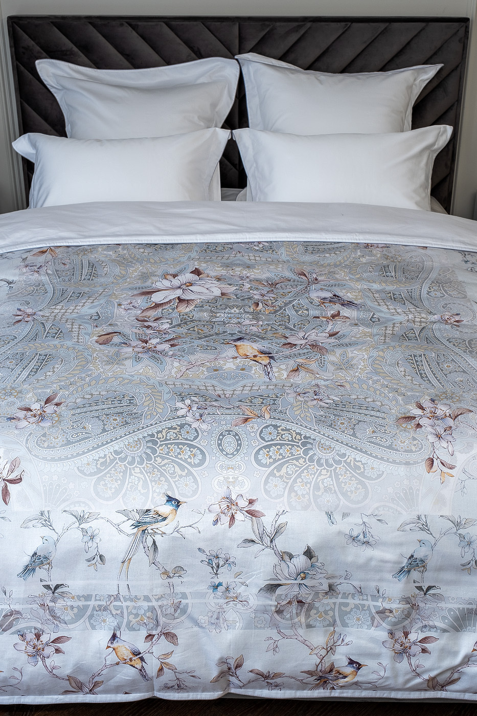 Комплект из 2х наволочек сатиновых 70х70см белый Garda Decor 107TD-D25G2-NAV BEL