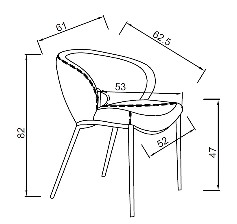 Стул обеденный экокожа кремовый Garda Decor 160KD-80030