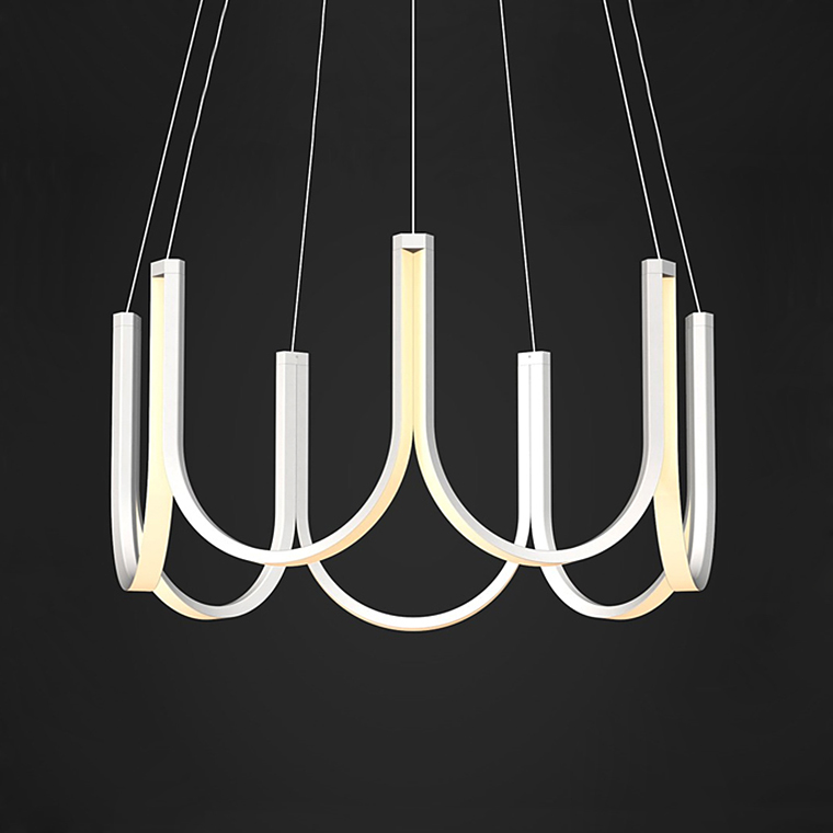 Подвесная люстра U-SERIES for Arpel D80 White by ImperiumLoft