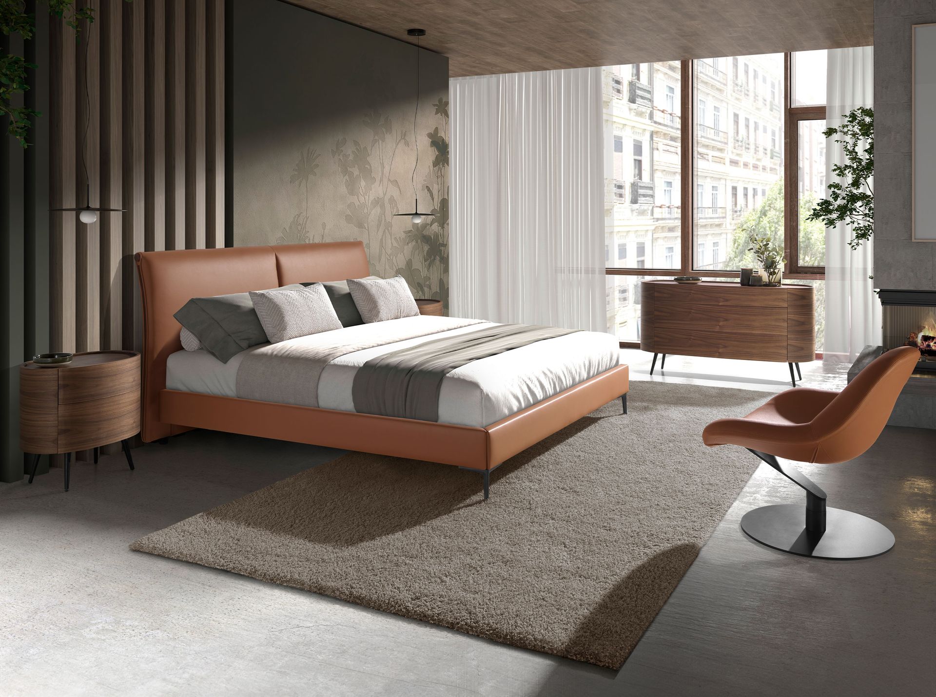 Овальная прикроватная тумбочка AC2001NS /7074 Angel Cerda