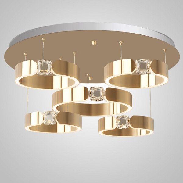 Потолочная люстра SELLIF CHROME L5 Brass by ImperiumLoft