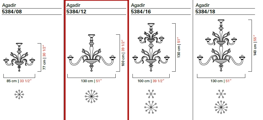 Люстра Barovier & Toso 5384/12