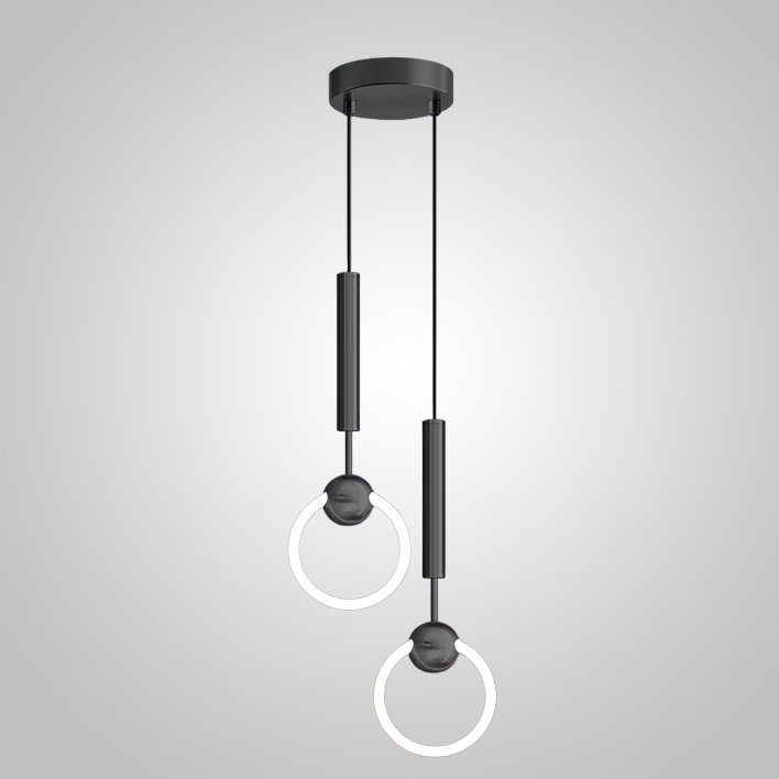 Подвесной светильник FINNUR RING DUO D20 Black by ImperiumLoft