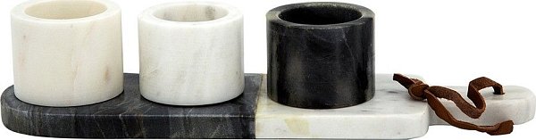 Чашки на подносе из мрамора, набор Glasar 78601-DS