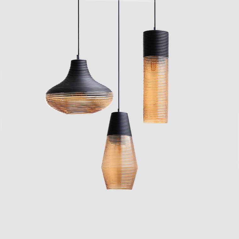 Подвесной светильник RENORD D16 black amber by ImperiumLoft