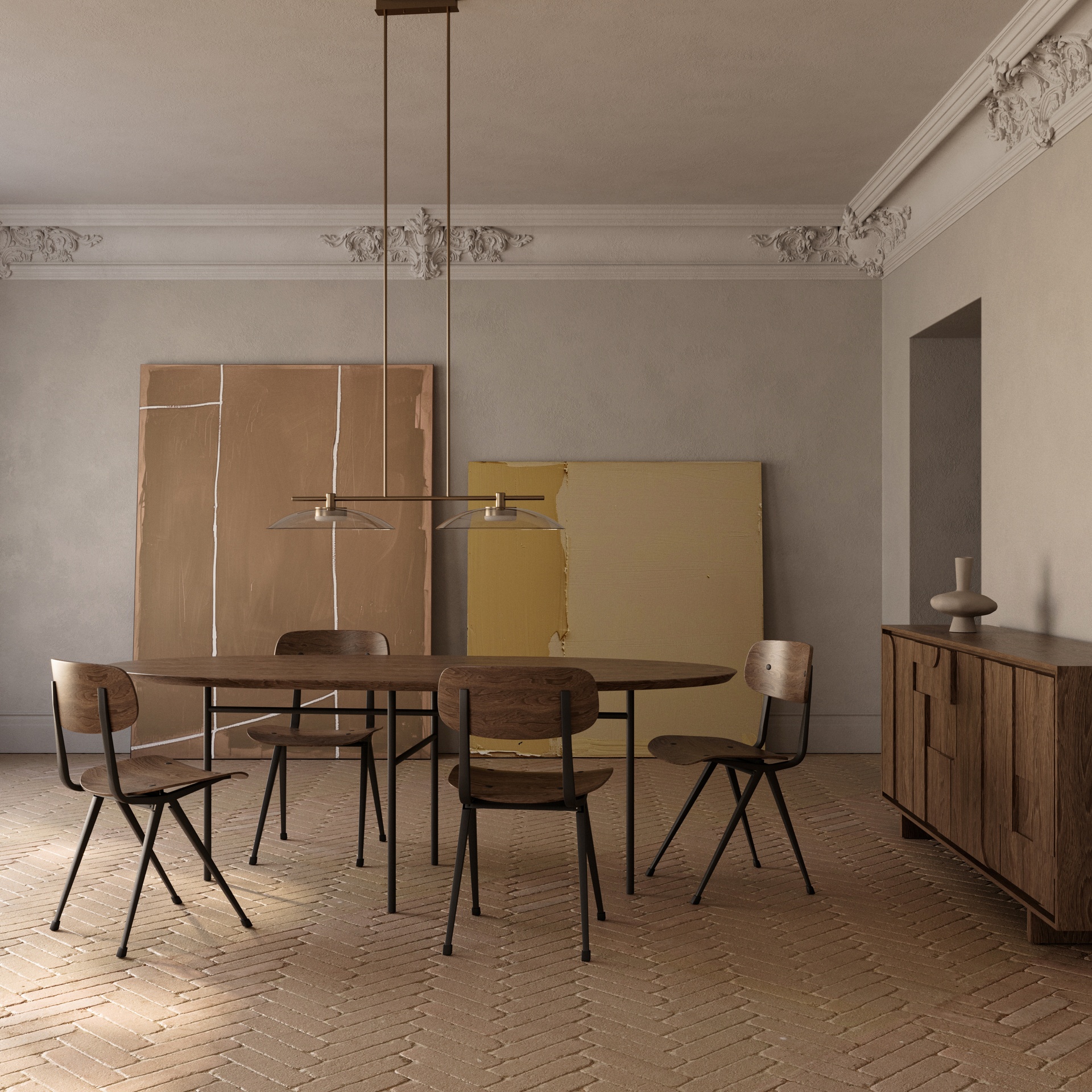 Подвесной светильник Betty C1338/2 золотой металл/прозрачное стекло Aromas del Campo