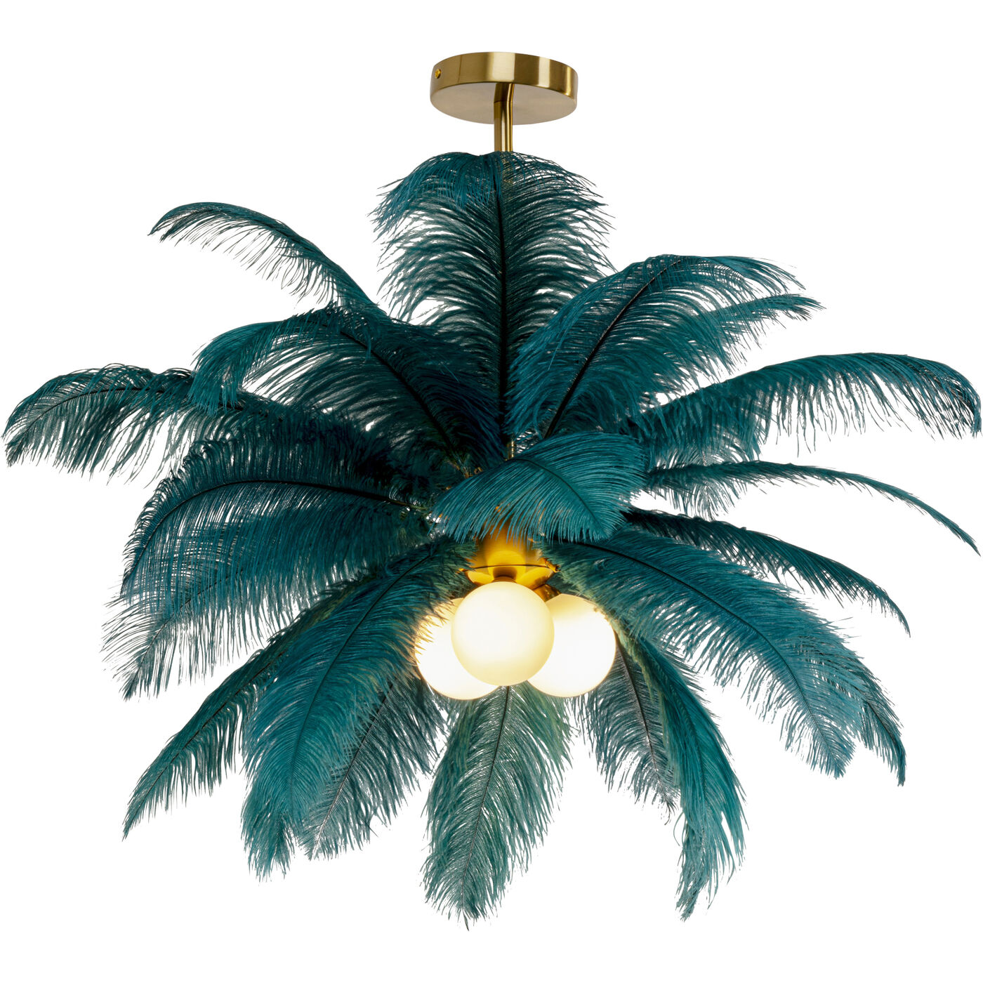 Светильник подвесной Feather Palm Green Ø60cm KARE 57502