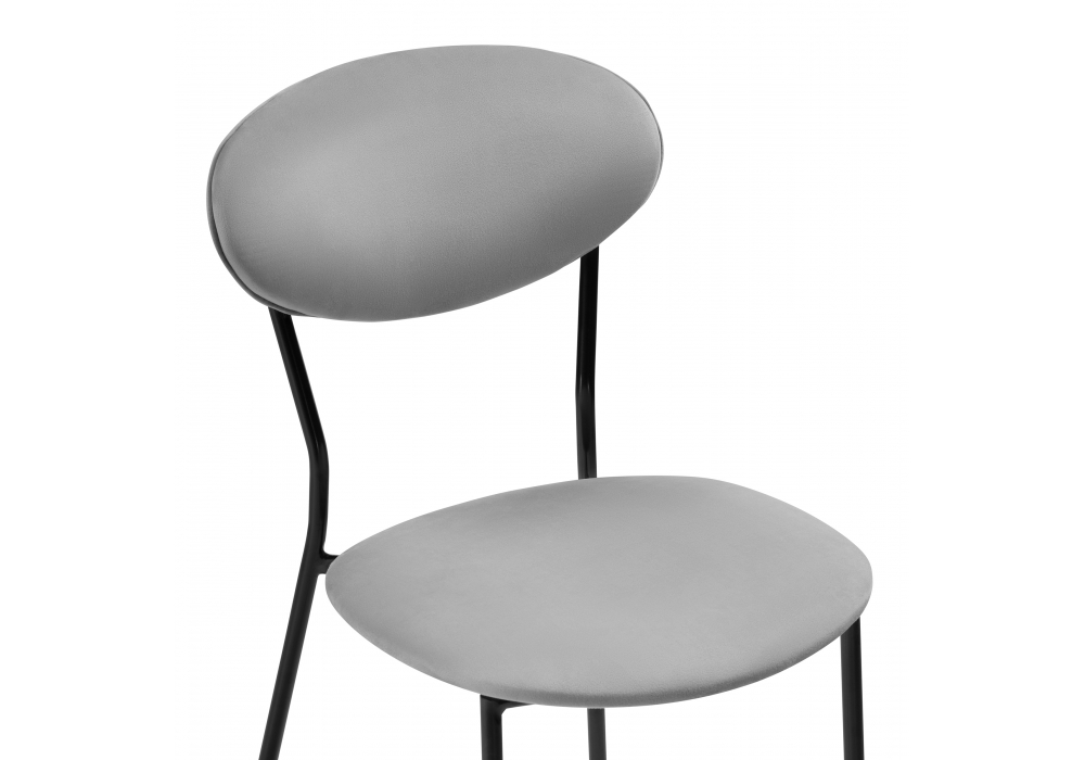 Стул Woodville Корсе светло-серый/ черный глянец 494366