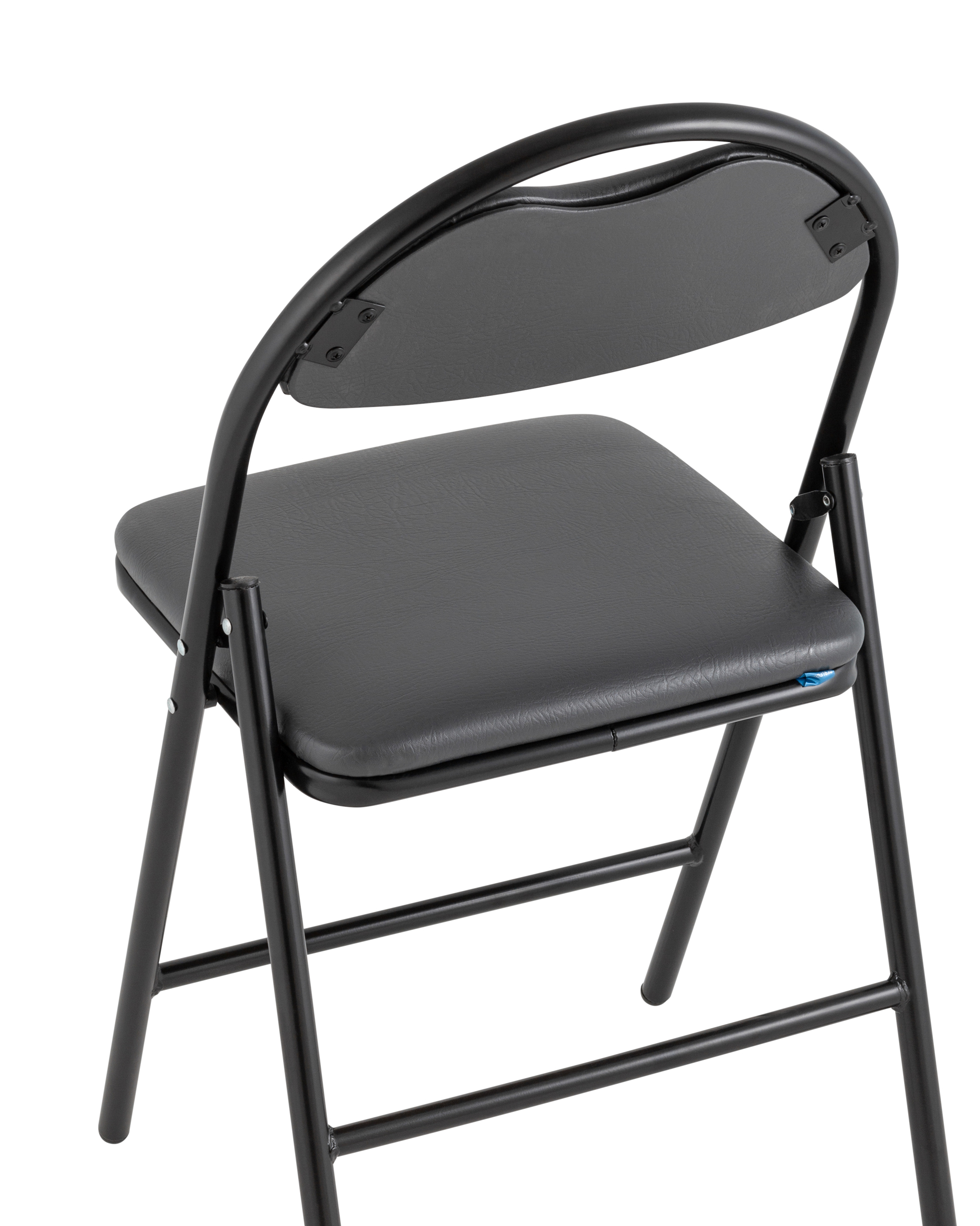 Стул складной Hagen экокожа серый каркас черный Stool Group