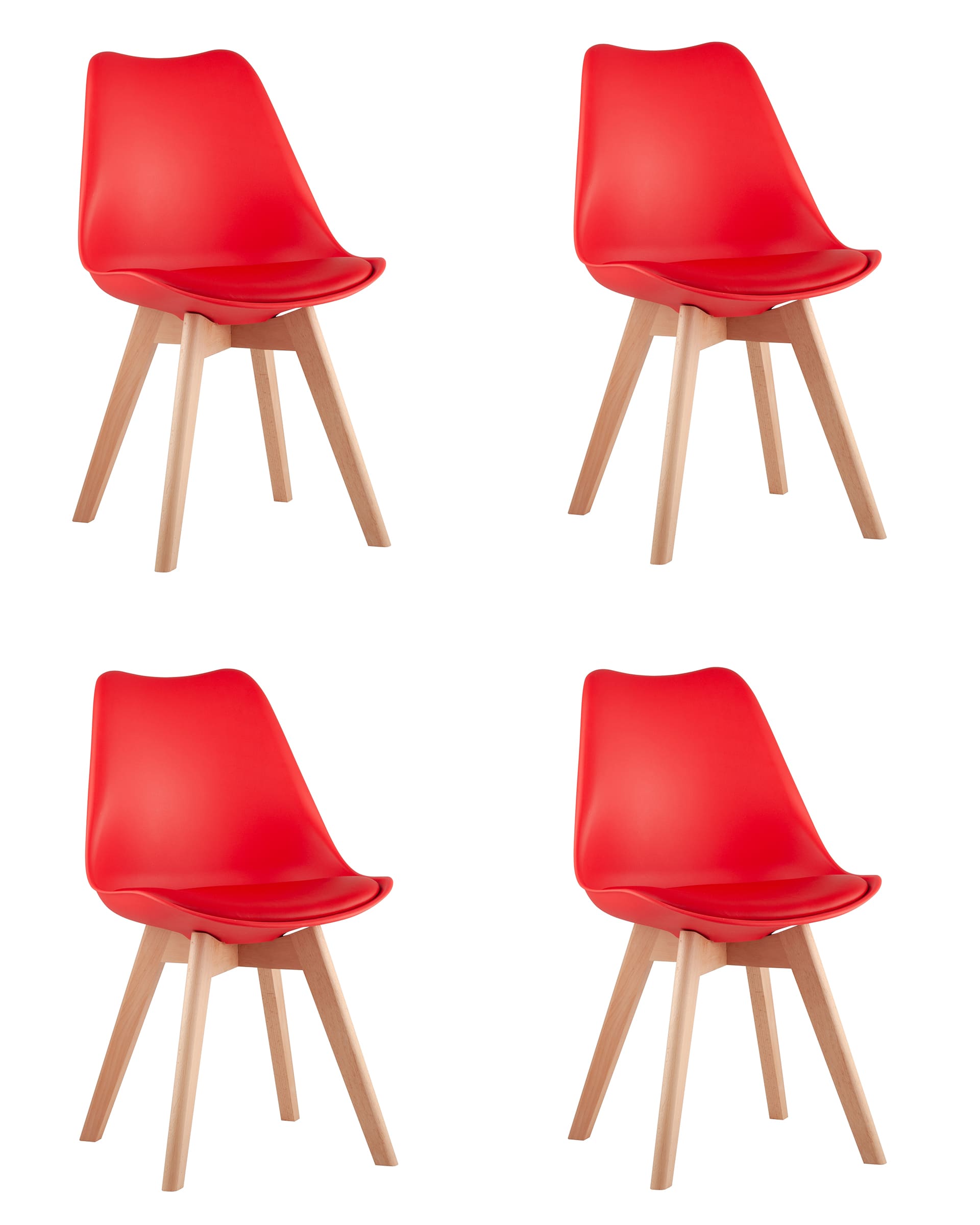 Стул FRANKFURT NEW красный 4 шт Stool Group