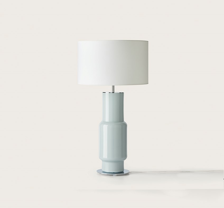 Настольная лампа Noa хромированный металл + белый абажур 801011/41 Aromas del Campo