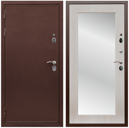 Дверь входная Graf Престиж Антик медь / МДФ 10 мм ФЛЗ пастораль Дуб беленый