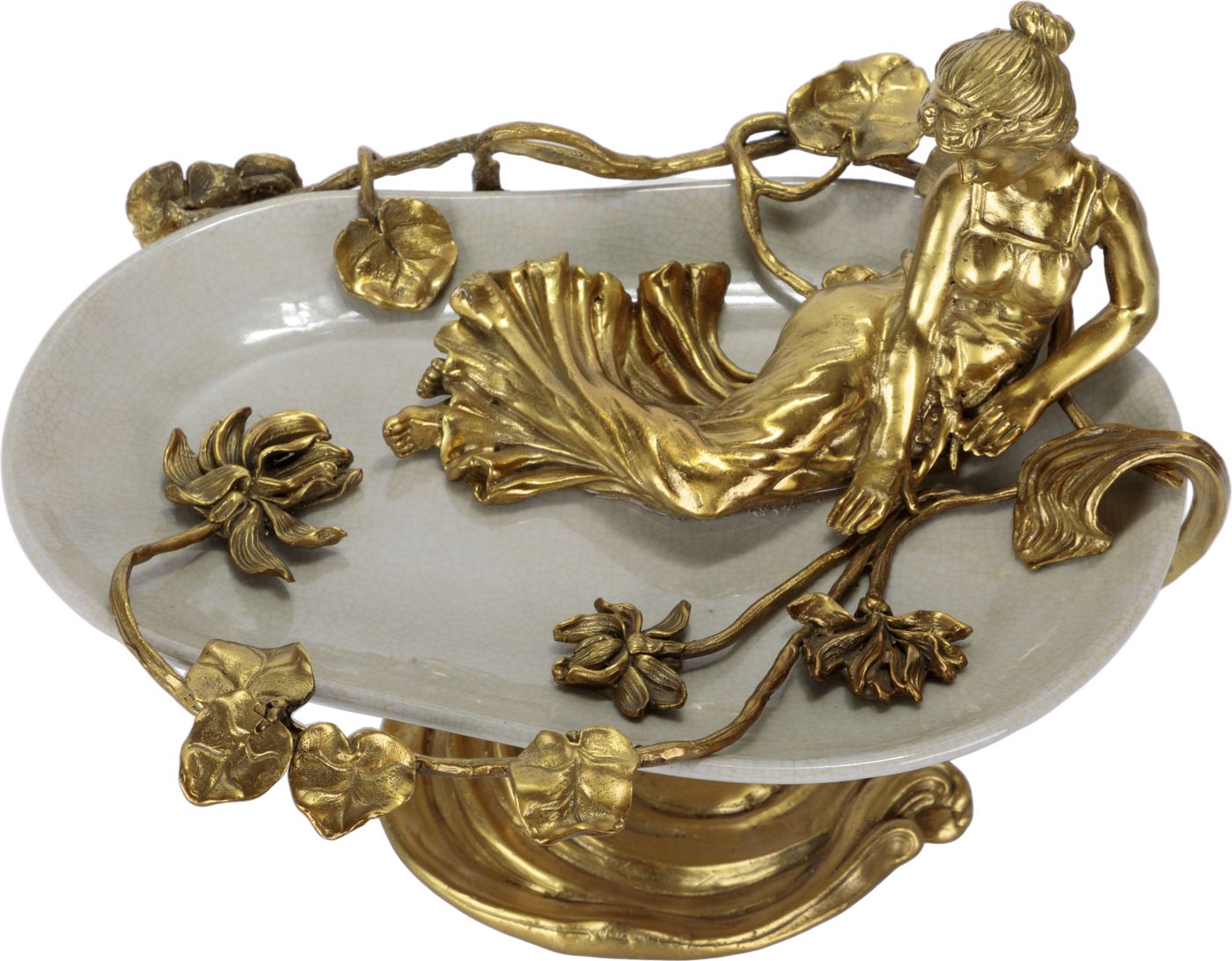 Блюдо с девушкой Glasar 31G2188/C611C/WHITE