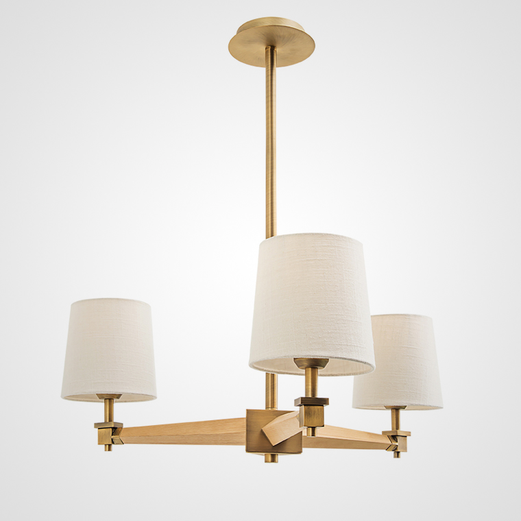 Люстра Jorgenson D70 White/Light wood by ImperiumLoft