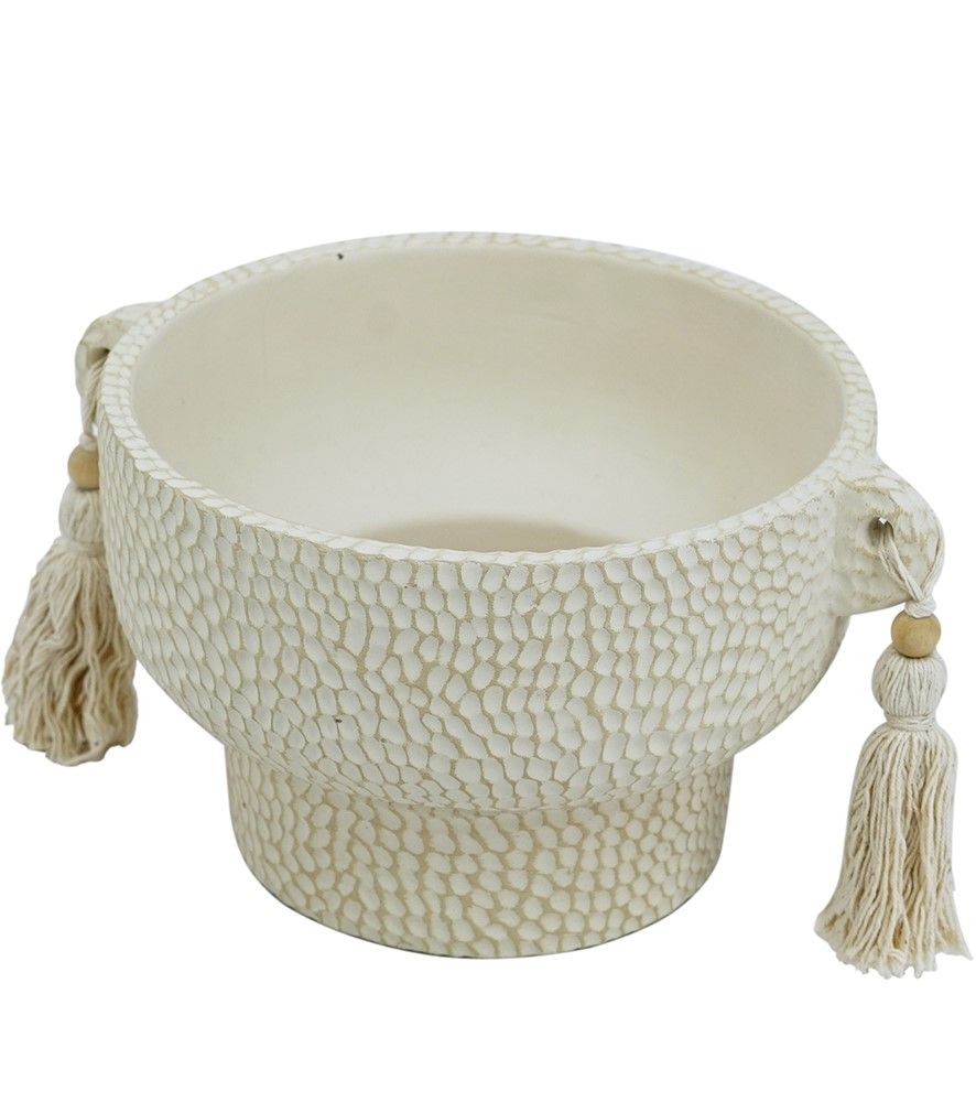 Кашпо с кисточками Glasar 460281