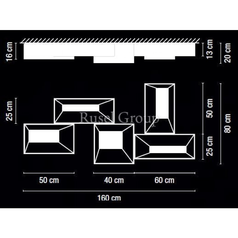 Потолочный светильник Vibia Link 5395