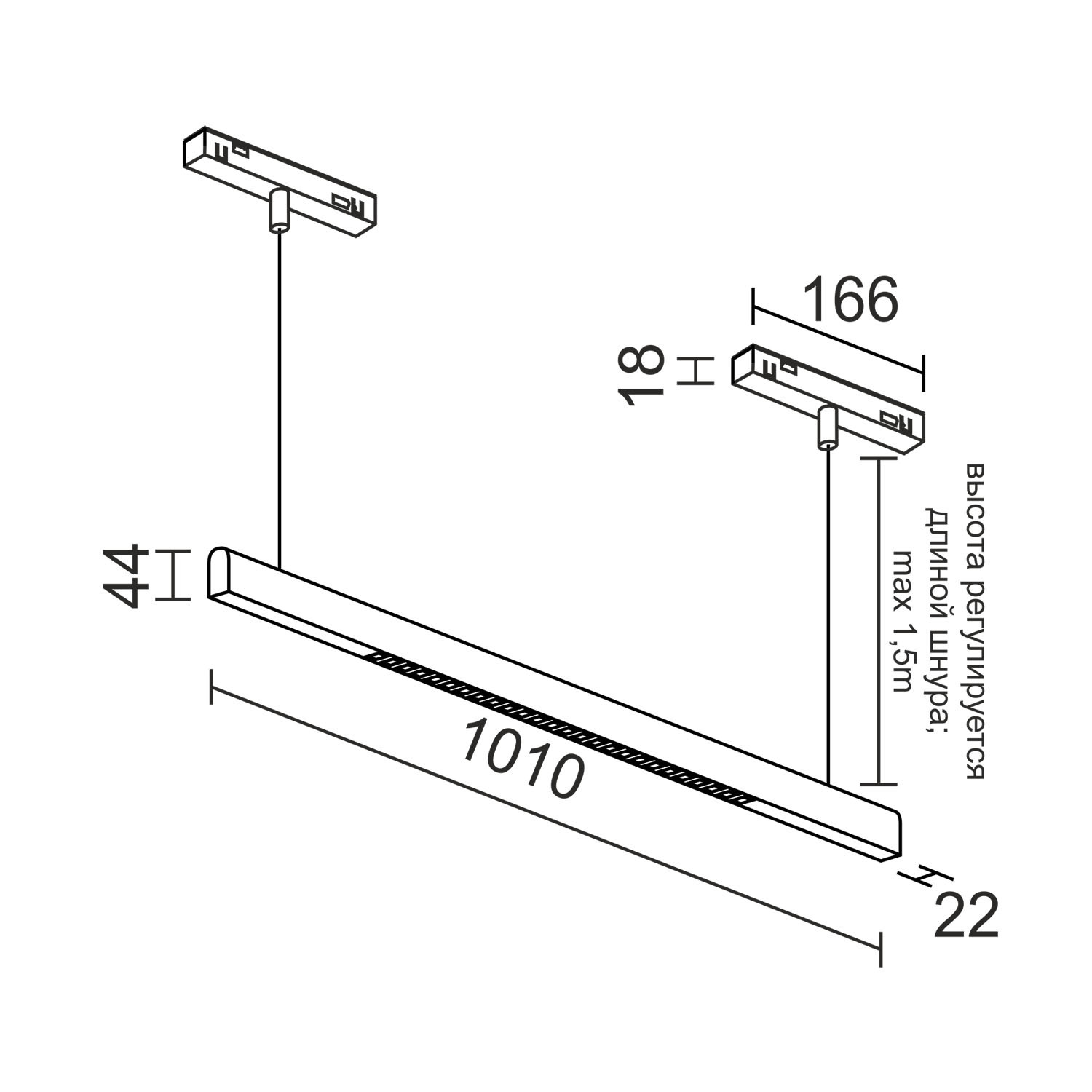 Светодиодный светильник для магнитной системы Ledron Sagi Combo T 1010 Black-Gold 3000K
