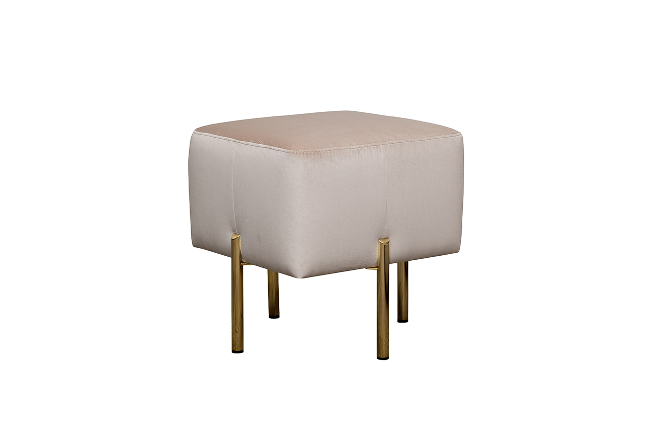 Пуф Mario вельвет экрю Velv ECRU 42*42*44 Garda Decor MARIO-Velv ECRU